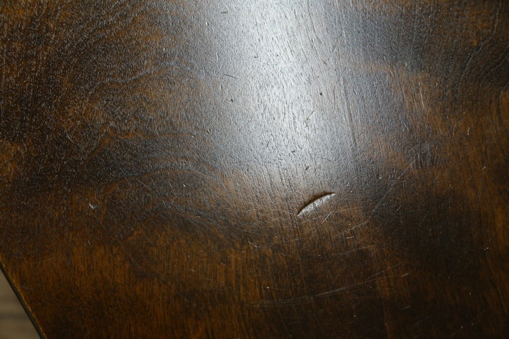 中古　美品　星野民芸(星野民藝)　丸抜き背板が印象的なダイニングチェア　(R-085823)