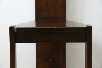 中古　美品　星野民芸(星野民藝)　丸抜き背板が印象的なダイニングチェア　(R-085823)