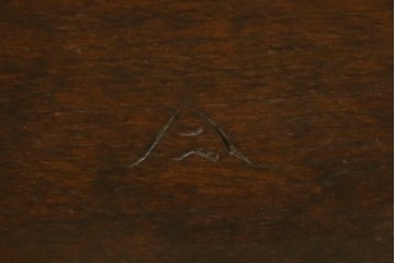 中古　松本民芸家具　丸座面が愛らしい素朴なフォルムの南京小椅子　(R-085824)