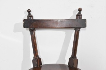 中古　松本民芸家具　丸座面が愛らしい素朴なフォルムの南京小椅子　(R-085824)