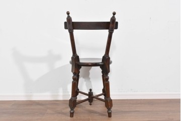 中古　松本民芸家具　丸座面が愛らしい素朴なフォルムの南京小椅子　(R-085824)