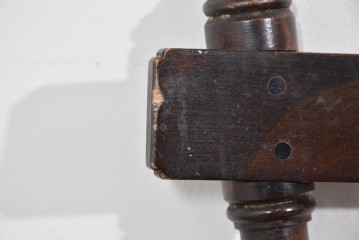 中古　松本民芸家具　丸座面が愛らしい素朴なフォルムの南京小椅子　(R-085824)