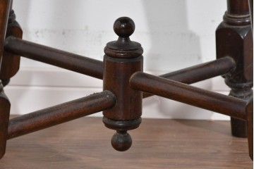 中古　松本民芸家具　丸座面が愛らしい素朴なフォルムの南京小椅子　(R-085824)