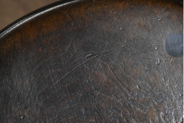 中古　松本民芸家具　丸座面が愛らしい素朴なフォルムの南京小椅子　(R-085824)