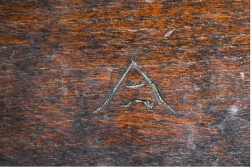 中古　松本民芸家具　丸座面が愛らしい素朴なフォルムの南京小椅子　(R-085824)