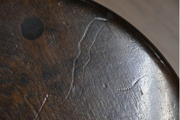 中古　松本民芸家具　丸座面が愛らしい素朴なフォルムの南京小椅子　(R-085824)