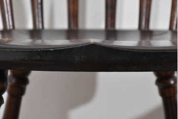 和製ヴィンテージ　松本民芸家具　曲線的な笠木が特徴のSP型スピンドルチェア2脚セット　定価(2脚合計)約19万円　(R-085825)