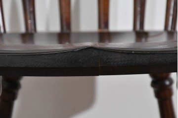 和製ヴィンテージ　松本民芸家具　曲線的な笠木が特徴のSP型スピンドルチェア2脚セット　定価(2脚合計)約19万円　(R-085825)