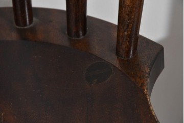 和製ヴィンテージ　松本民芸家具　曲線的な笠木が特徴のSP型スピンドルチェア2脚セット　定価(2脚合計)約19万円　(R-085825)