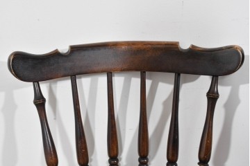 和製ヴィンテージ　松本民芸家具　曲線的な笠木が特徴のSP型スピンドルチェア2脚セット　定価(2脚合計)約19万円　(R-085825)