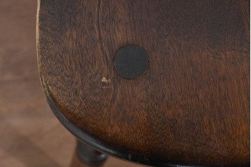 和製ヴィンテージ　松本民芸家具　曲線的な笠木が特徴のSP型スピンドルチェア2脚セット　定価(2脚合計)約19万円　(R-085825)