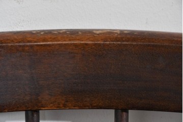 和製ヴィンテージ　松本民芸家具　曲線的な笠木が特徴のSP型スピンドルチェア2脚セット　定価(2脚合計)約19万円　(R-085825)