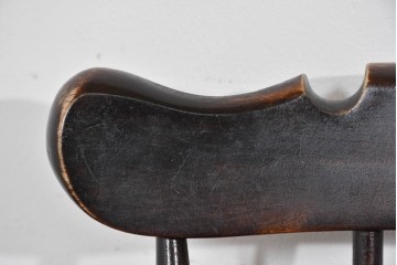 和製ヴィンテージ　松本民芸家具　曲線的な笠木が特徴のSP型スピンドルチェア2脚セット　定価(2脚合計)約19万円　(R-085825)