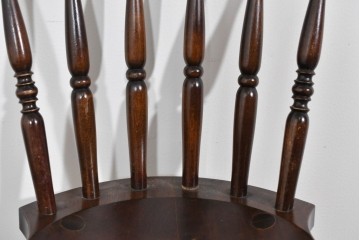 和製ヴィンテージ　松本民芸家具　曲線的な笠木が特徴のSP型スピンドルチェア2脚セット　定価(2脚合計)約19万円　(R-085825)