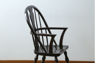 中古　超美品　松本民芸家具　堅牢で上質なつくりのWB型アームチェア　定価約20万円　(R-085826)