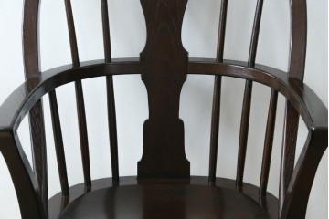 中古　超美品　松本民芸家具　堅牢で上質なつくりのWB型アームチェア　定価約20万円　(R-085826)