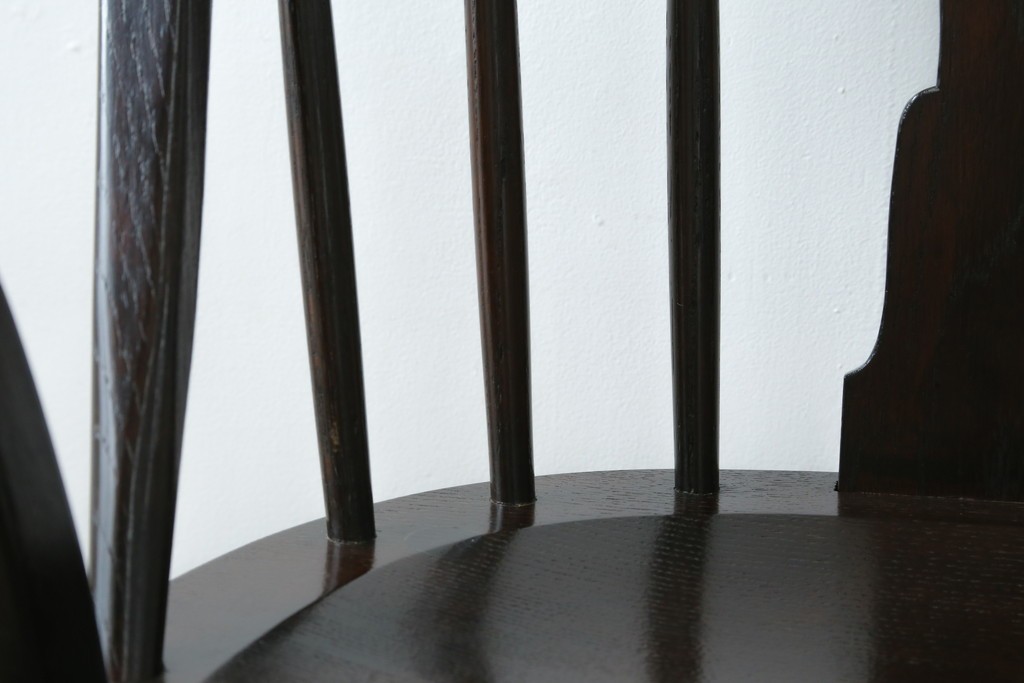 中古　超美品　松本民芸家具　堅牢で上質なつくりのWB型アームチェア　定価約20万円　(R-085826)