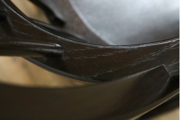 中古　超美品　松本民芸家具　堅牢で上質なつくりのWB型アームチェア　定価約20万円　(R-085826)