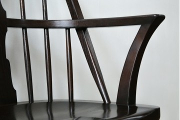 中古　超美品　松本民芸家具　堅牢で上質なつくりのWB型アームチェア　定価約20万円　(R-085826)