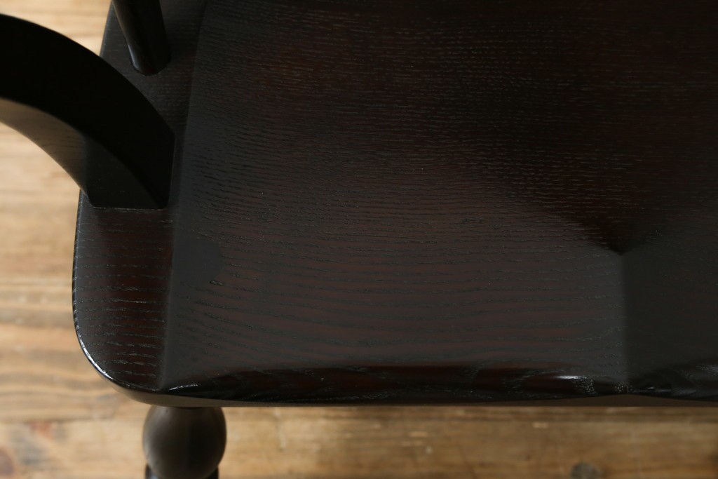 中古　超美品　松本民芸家具　堅牢で上質なつくりのWB型アームチェア　定価約20万円　(R-085826)