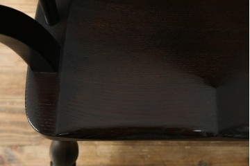 中古　超美品　松本民芸家具　堅牢で上質なつくりのWB型アームチェア　定価約20万円　(R-085826)