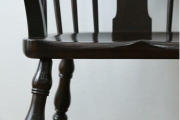 中古　超美品　松本民芸家具　堅牢で上質なつくりのWB型アームチェア　定価約20万円　(R-085826)