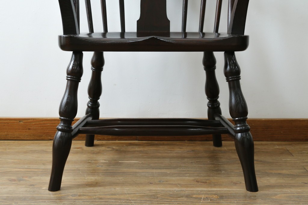 中古　超美品　松本民芸家具　堅牢で上質なつくりのWB型アームチェア　定価約20万円　(R-085826)