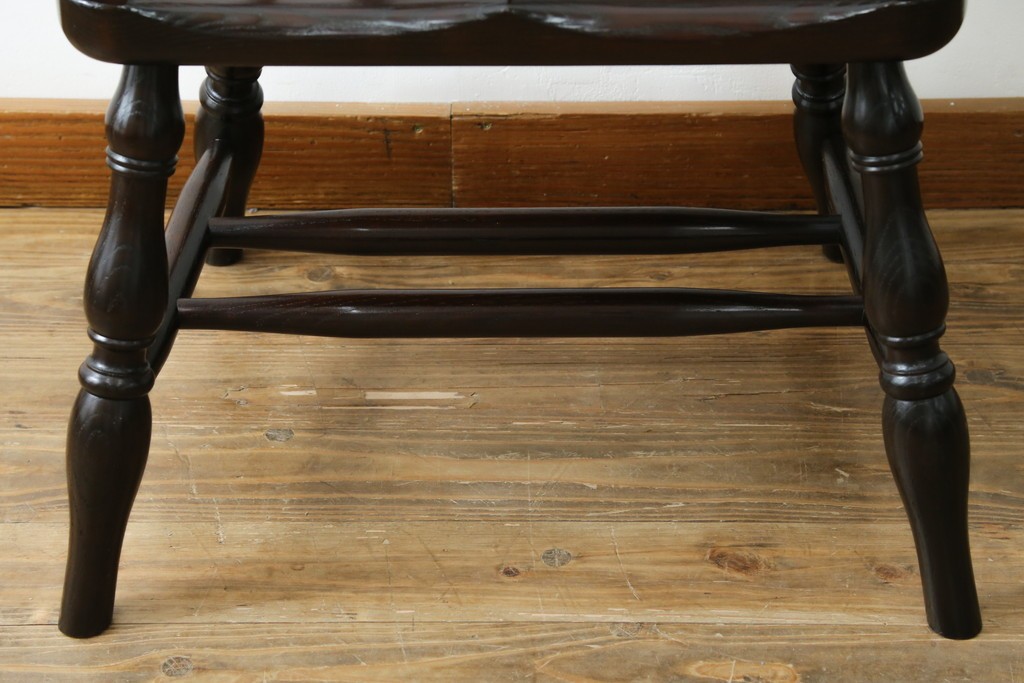 中古　超美品　松本民芸家具　堅牢で上質なつくりのWB型アームチェア　定価約20万円　(R-085826)