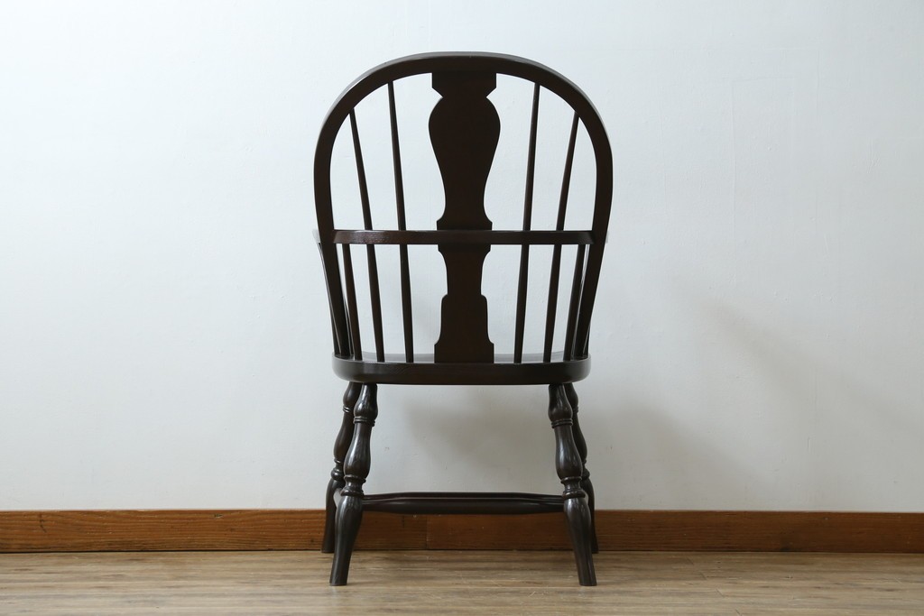 中古　超美品　松本民芸家具　堅牢で上質なつくりのWB型アームチェア　定価約20万円　(R-085826)