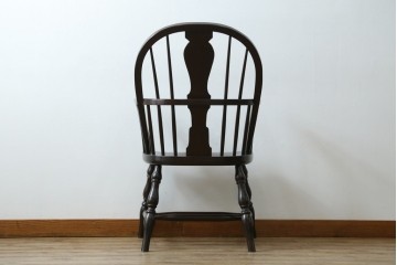 中古　超美品　松本民芸家具　堅牢で上質なつくりのWB型アームチェア　定価約20万円　(R-085826)