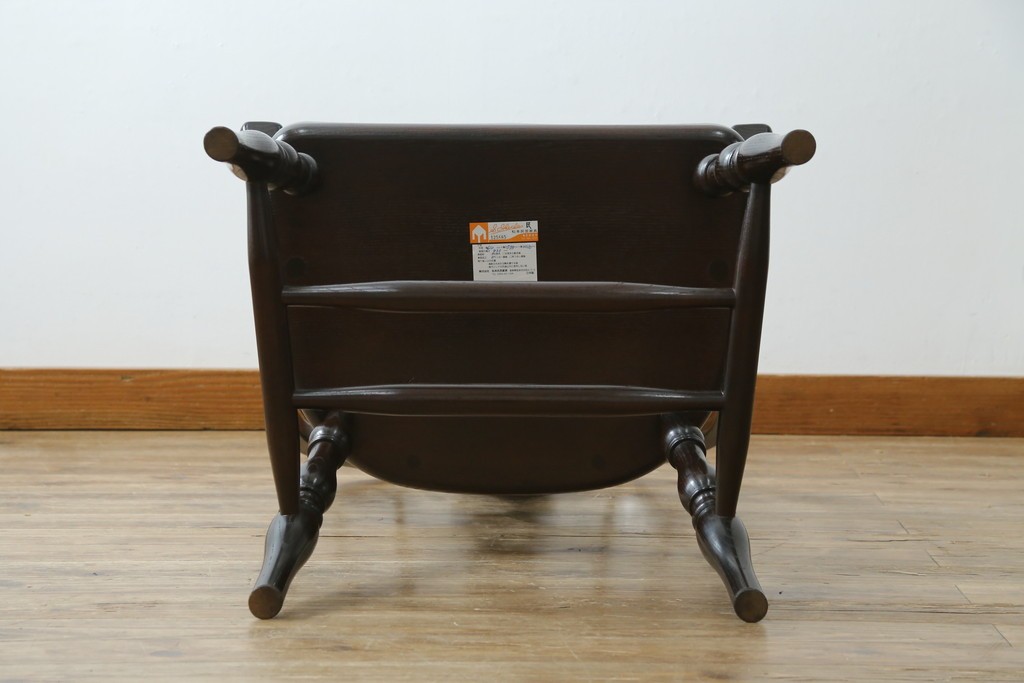 中古　超美品　松本民芸家具　堅牢で上質なつくりのWB型アームチェア　定価約20万円　(R-085826)
