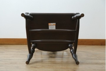 中古　超美品　松本民芸家具　堅牢で上質なつくりのWB型アームチェア　定価約20万円　(R-085826)