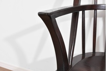 中古　超美品　松本民芸家具　堅牢で上質なつくりのWB型アームチェア　定価約20万円　(R-085826)