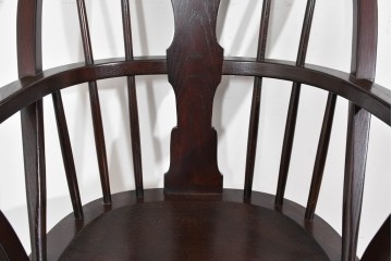 中古　超美品　松本民芸家具　堅牢で上質なつくりのWB型アームチェア　定価約20万円　(R-085826)