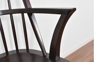 中古　超美品　松本民芸家具　堅牢で上質なつくりのWB型アームチェア　定価約20万円　(R-085826)