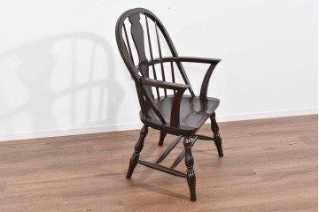 中古　超美品　松本民芸家具　堅牢で上質なつくりのWB型アームチェア　定価約20万円　(R-085826)