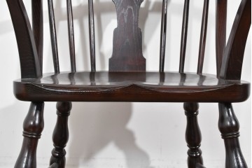 中古　超美品　松本民芸家具　堅牢で上質なつくりのWB型アームチェア　定価約20万円　(R-085826)