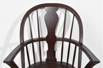 中古　超美品　松本民芸家具　堅牢で上質なつくりのWB型アームチェア　定価約20万円　(R-085826)