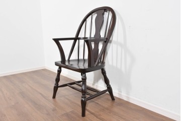 中古　超美品　松本民芸家具　堅牢で上質なつくりのWB型アームチェア　定価約20万円　(R-085826)