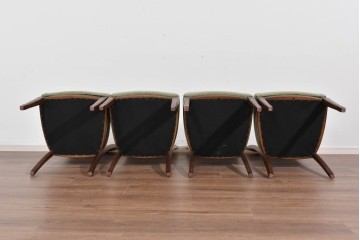 中古　超美品　maruni(マルニ木工)　地中海ロイヤルシリーズ　淡緑色の座面が上品なレティーロチェア4脚セット　定価(4脚合計)約32万円　(R-085827)