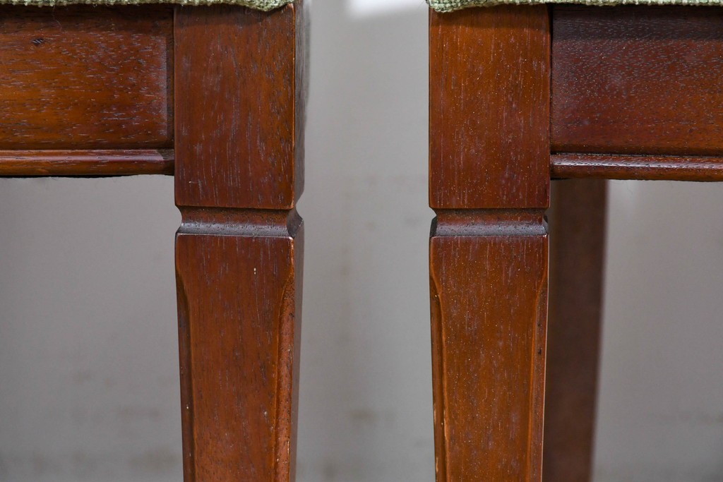 中古　超美品　maruni(マルニ木工)　地中海ロイヤルシリーズ　淡緑色の座面が上品なレティーロチェア4脚セット　定価(4脚合計)約32万円　(R-085827)