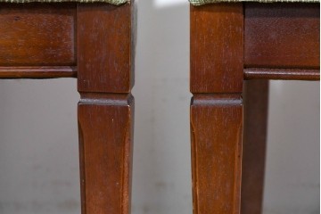 中古　超美品　maruni(マルニ木工)　地中海ロイヤルシリーズ　淡緑色の座面が上品なレティーロチェア4脚セット　定価(4脚合計)約32万円　(R-085827)