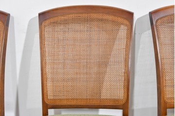 中古　超美品　maruni(マルニ木工)　地中海ロイヤルシリーズ　淡緑色の座面が上品なレティーロチェア4脚セット　定価(4脚合計)約32万円　(R-085827)