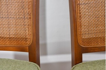 中古　超美品　maruni(マルニ木工)　地中海ロイヤルシリーズ　淡緑色の座面が上品なレティーロチェア4脚セット　定価(4脚合計)約32万円　(R-085827)