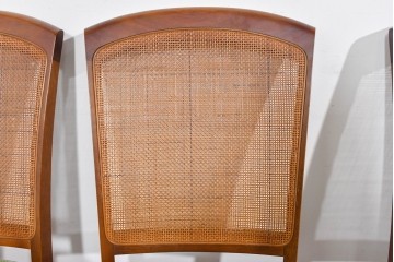 中古　超美品　maruni(マルニ木工)　地中海ロイヤルシリーズ　淡緑色の座面が上品なレティーロチェア4脚セット　定価(4脚合計)約32万円　(R-085827)