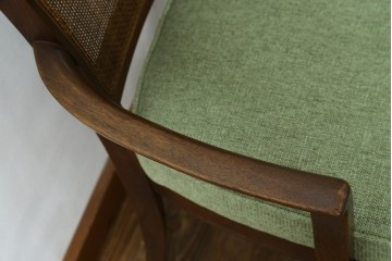 中古　超美品　maruni(マルニ木工)　地中海ロイヤルシリーズ　柔らかな曲線アームが魅力のレティーロチェア2脚セット　定価(2脚合計)約19万円　(R-085828)