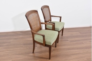 中古　超美品　maruni(マルニ木工)　地中海ロイヤルシリーズ　柔らかな曲線アームが魅力のレティーロチェア2脚セット　定価(2脚合計)約19万円　(R-085828)