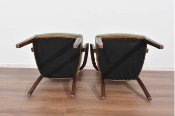 中古　超美品　maruni(マルニ木工)　地中海ロイヤルシリーズ　柔らかな曲線アームが魅力のレティーロチェア2脚セット　定価(2脚合計)約19万円　(R-085828)