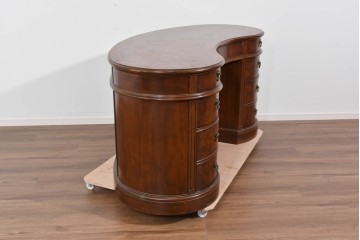 中古　DREXEL HERITAGE(ドレクセルヘリテイジ)　Cameo Classics(キャメオクラシックス)　気品ある曲面フォルムと木目が魅力のキドニーデスク　(R-085830)