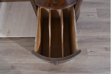 中古　DREXEL HERITAGE(ドレクセルヘリテイジ)　Cameo Classics(キャメオクラシックス)　気品ある曲面フォルムと木目が魅力のキドニーデスク　(R-085830)